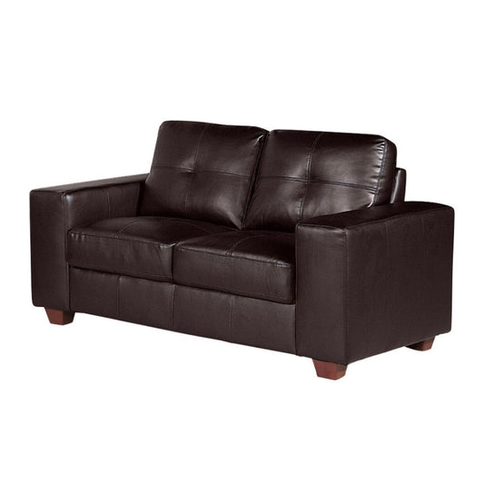 Aster 2 seater sofa - brown leather | Manor Interiors