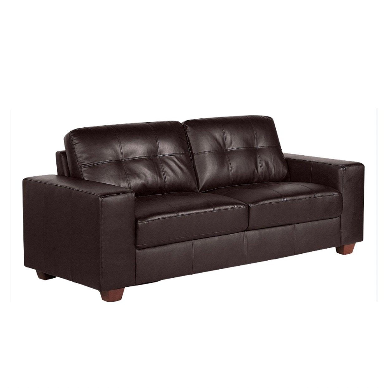 Aster 3 seater sofa - brown leather | Manor Interiors