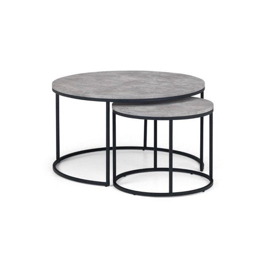 Collete Nest table - grey and black | Manor Interiors