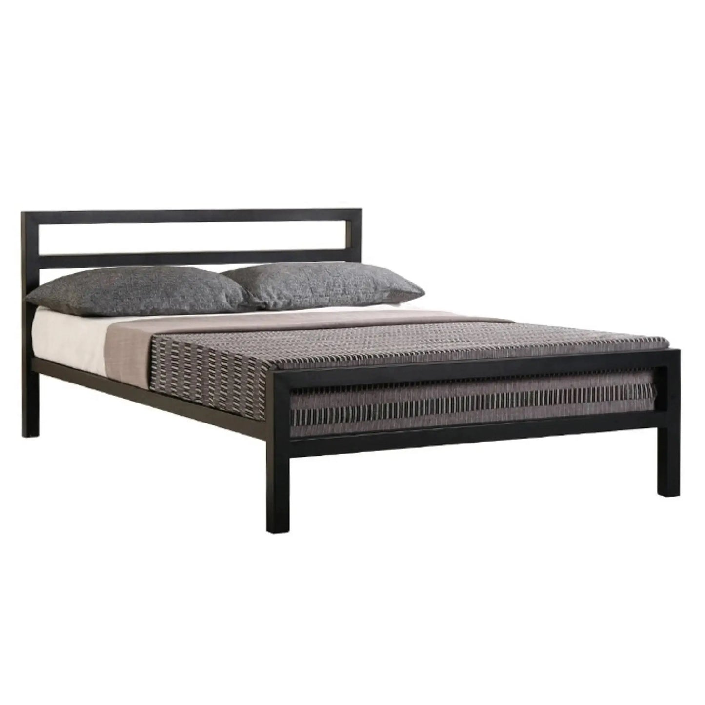 City Block Black Metal Bed