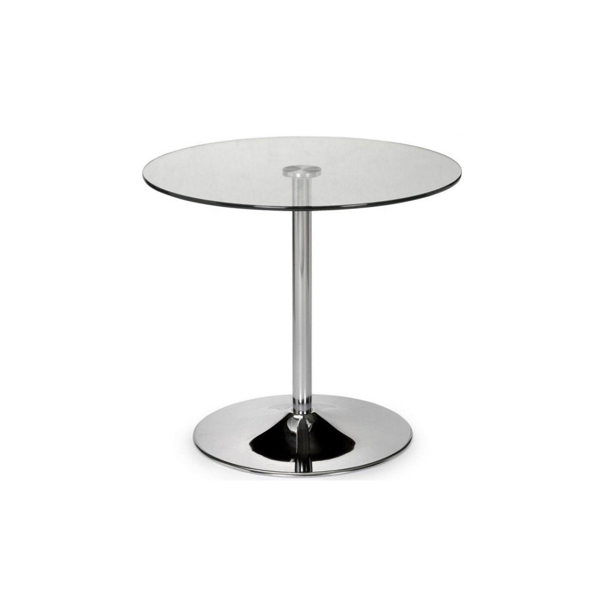 Kas glass pedestal dining table